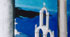 Murale Les Cyclades (100x60cm, Peinture acrylique et crayon de couleurs gras, sur cloison sche avec sous-couche)